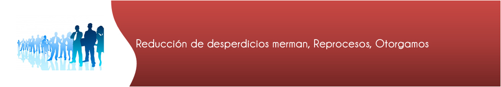 Reduccin de desperdicios, merman, reprocesos